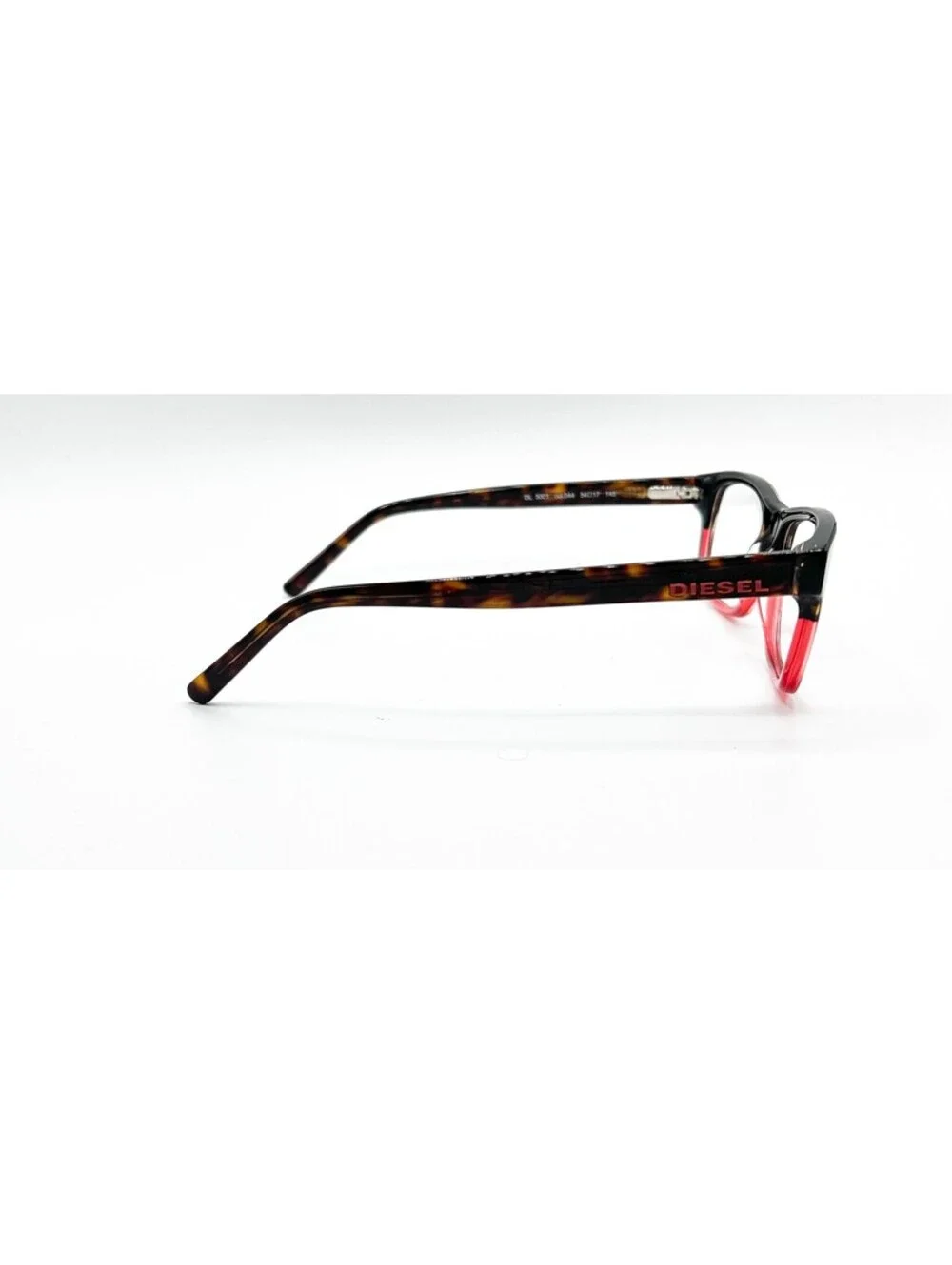 Diesel Dl 5001 044 Tortoise/Red Authentic Eyeglasses 54-17-145
